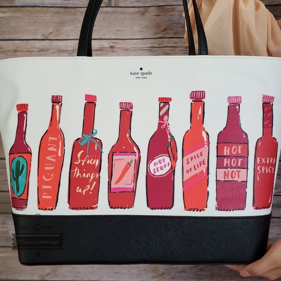 Kate Spade Remmi Hot Sauce Extra Spicy Tote - Picture 5 of 7